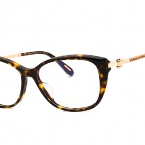 Chopard VCH290S SHINY DARK HAVANA/Clear demo lens 0722 54-14-140 MM