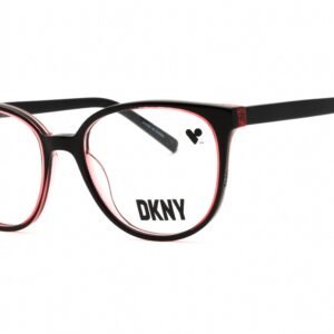DKNY DK5059 BLACK/CORAL LAMINATE/Clear demo lens 001 51-17-135 MM