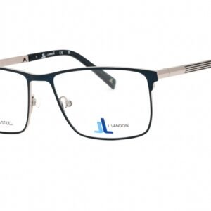 J. Landon JL1009 matte blue/clear demo lens 091 55-16-140 MM