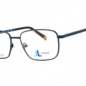 J. Landon JL1013 matte blue/clear demo lens 091 56-17-145 MM