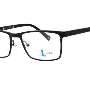 J. Landon JL50000 matte black/clear demo lens 002 55-19-145 MM