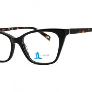 J. Landon JL50006 shiny black/clear demo lens 001 53-17-140 MM