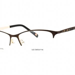 Liz Claiborne L 654 MTBRW GLD/Clear demo lens 0UFM 00 56-16-140 MM