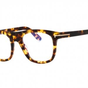 Tom Ford FT5939-B blonde havana/clear/blue-light block lens 053 52-21-145 MM