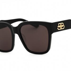 Balenciaga BB0056S BLACK-BLACK / GREY 001 55-18-140 MM